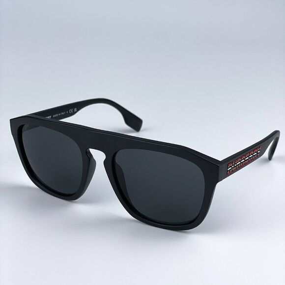 NEW Burberry BE4396U 346487 Matte Black Grey Square Unisex Sunglasses main image 4
